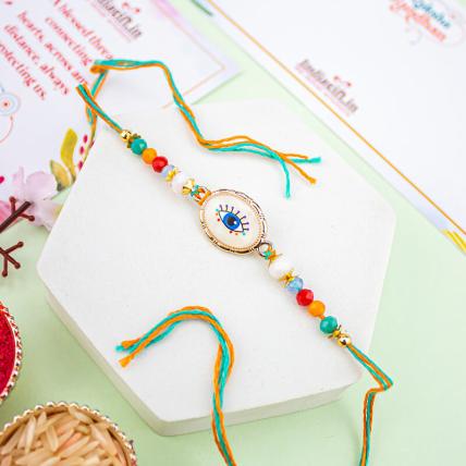 Delicate Multicolor Evil Eye Rakhi
