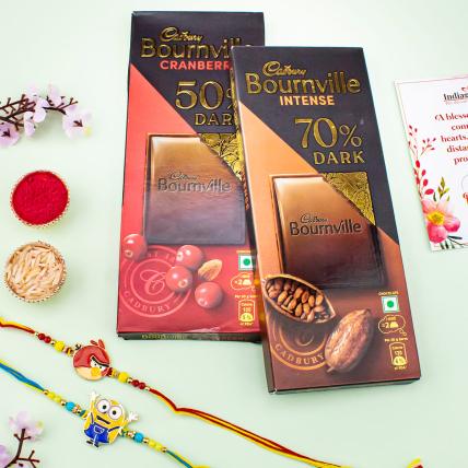 Bournville Treat with 2 Kids Rakhi Set