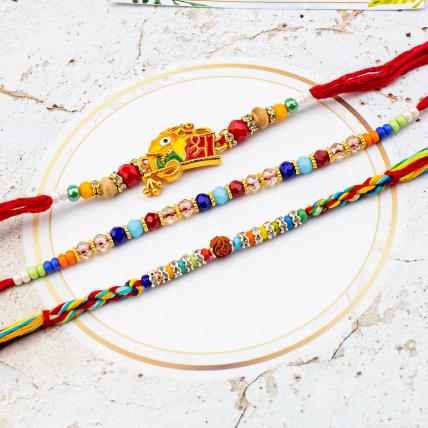Shri Ganesha Rakhi Combo of 3