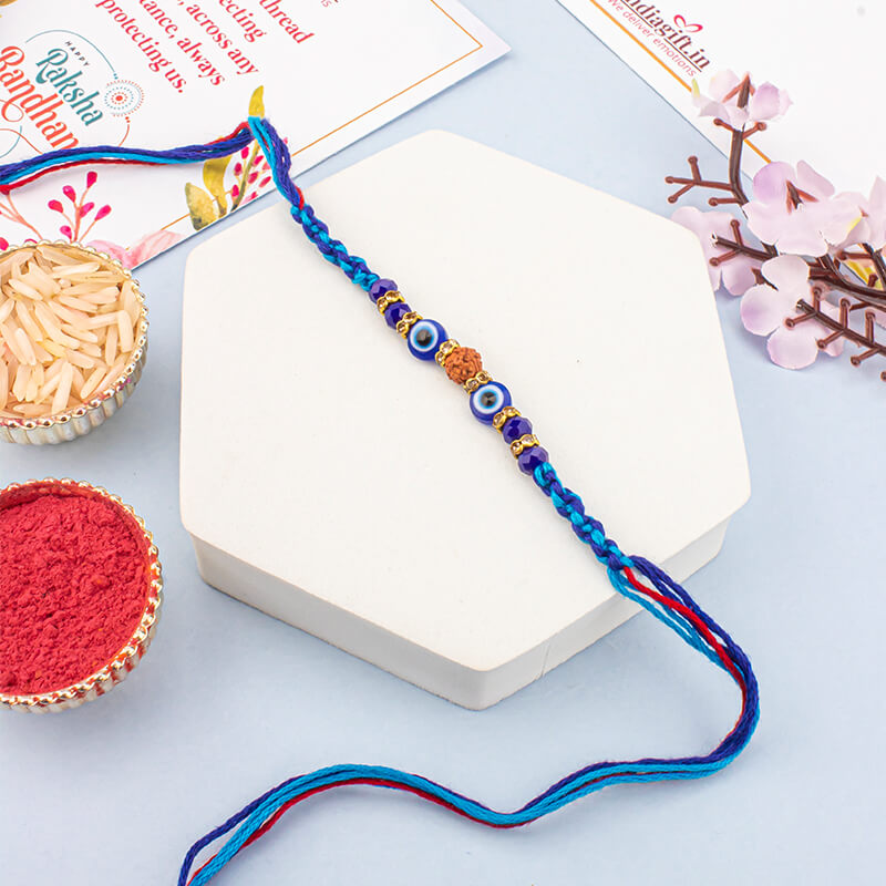 Elegant Rudraksh Rakhi