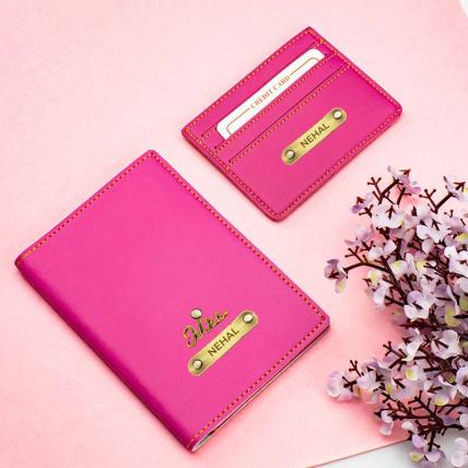 Personalized Leather Passport with cardholder 