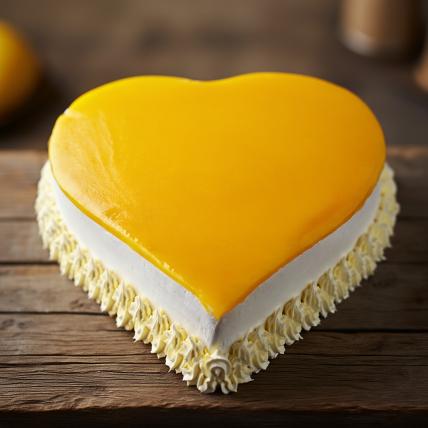 Heart Shape Butterscotch Cake