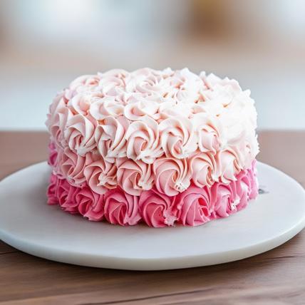 Colorful Roses Ombre Cake
