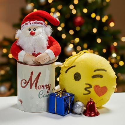 Cute Santa with Smiley & a Christmas Mug