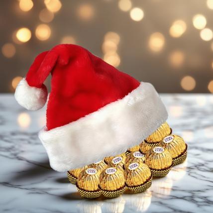 Santa Cap full of Ferrero Rocher Chocolates