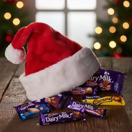 Santa Cap Full of Chocolates