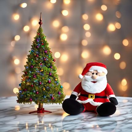 Christmas Tree & Santa Soft Toy