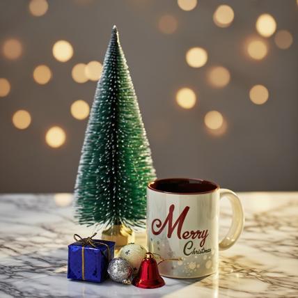 Christmas Mug with decorated Christmas Tree