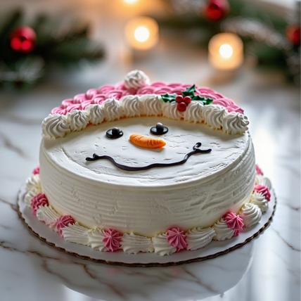 Christmas Snowman Cake