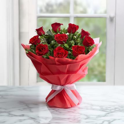 Delightful Red Roses Bouquet