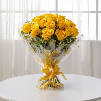 Sunshine Yellow Roses Bouquet