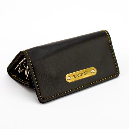 Leather Black Key Holder 