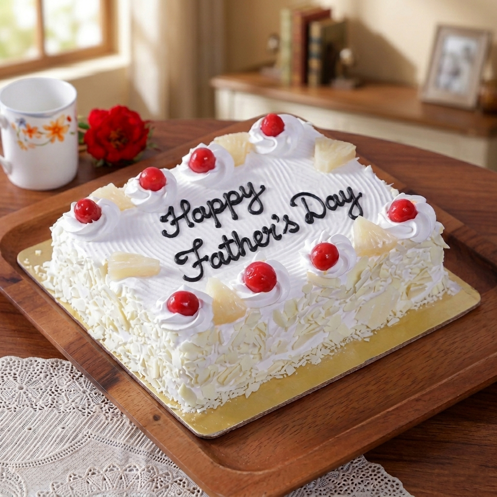 Fathers Day Square Pineapple Cake