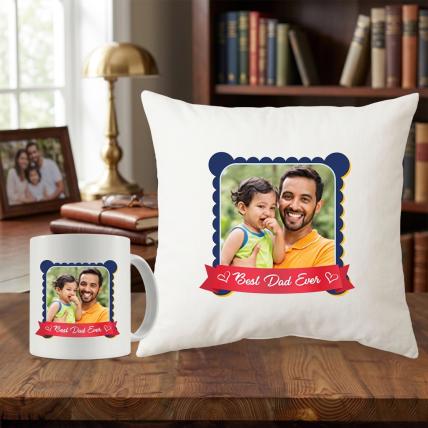 Best Dad Ever Cushion Mug Combo