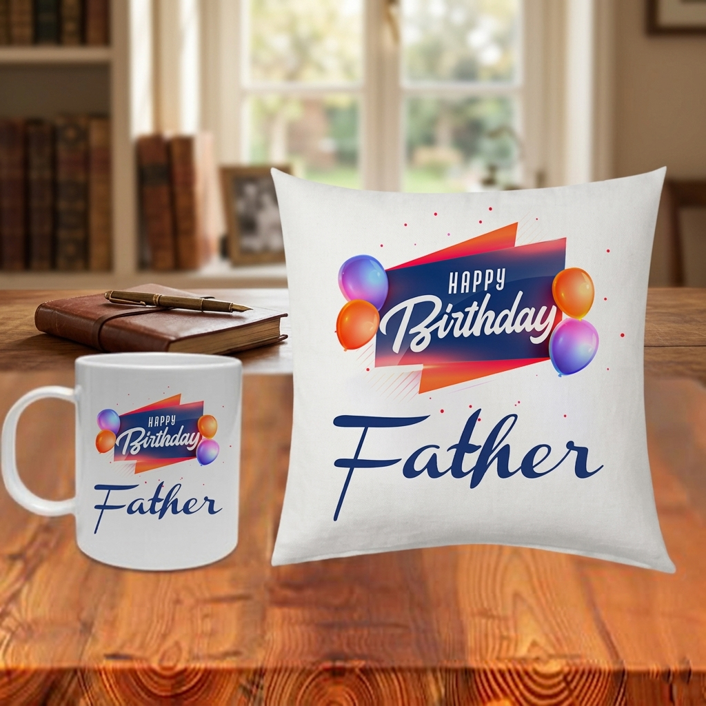 Father Cushion Mug Set