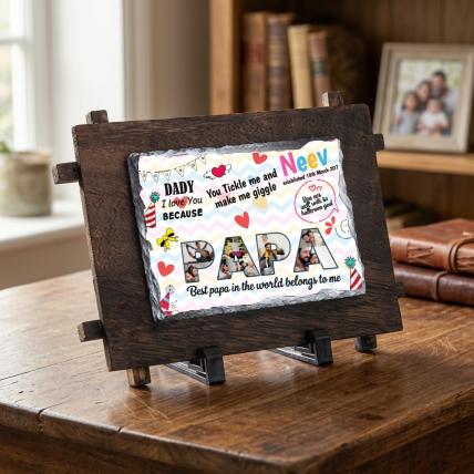 Personalised Stone Best Dad Frame