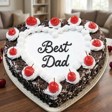 Fathers Day Exclusive Heart Shape Black Forest Cake