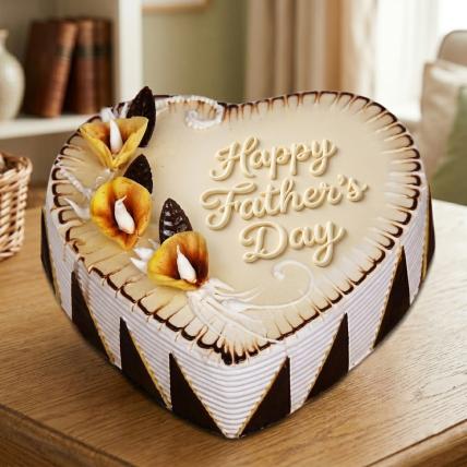 Fathers Day Heart Shape Cake