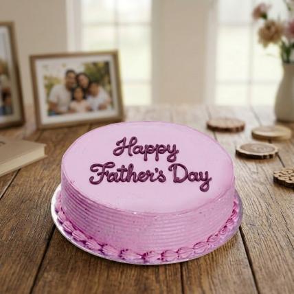 Fathers Day Strawberry Pink Cake