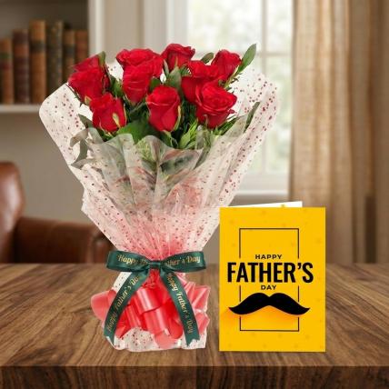 Fathers Day Flowers and Card
