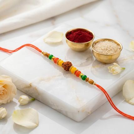 Beautiful Rudraksha Rakhi