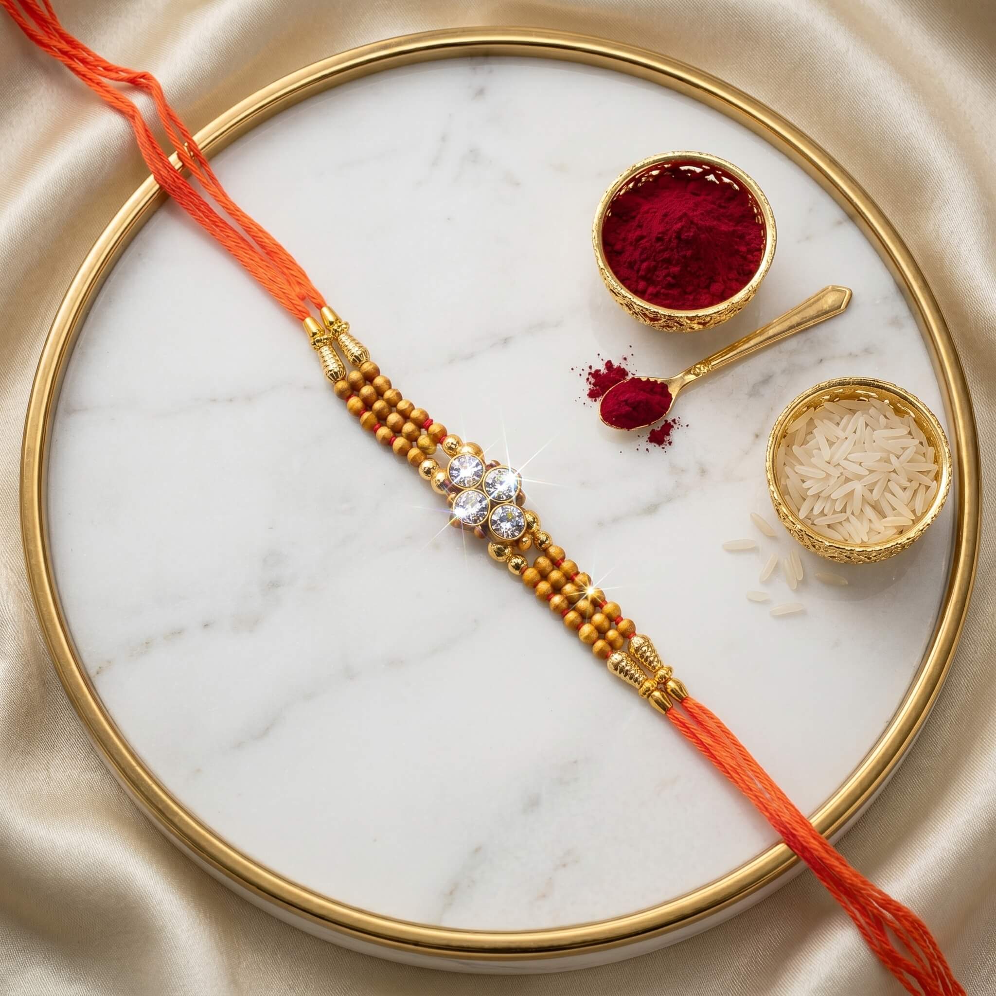 Diamond Set wooden designer Rakh