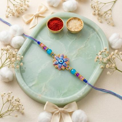 Swastik Blue and black theme Rakhi