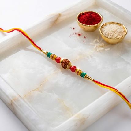 Single Rudraksha Rakhi