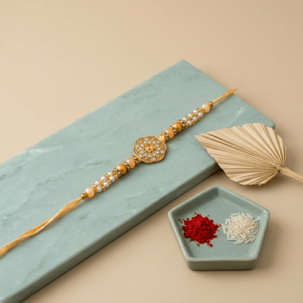 Colourful Kundan Rakhi