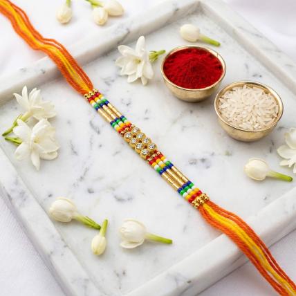 Rainbow Beaded Rakhi