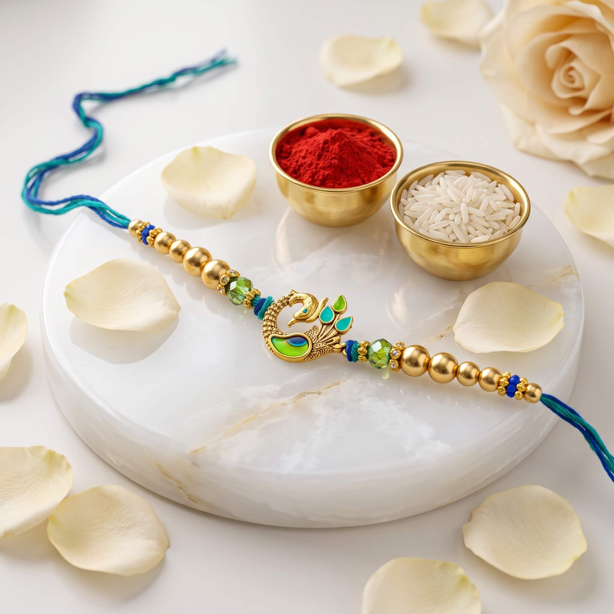 Colourful Peacock Rakhi 