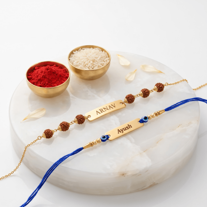 Personalized Name Rakhi Combo
